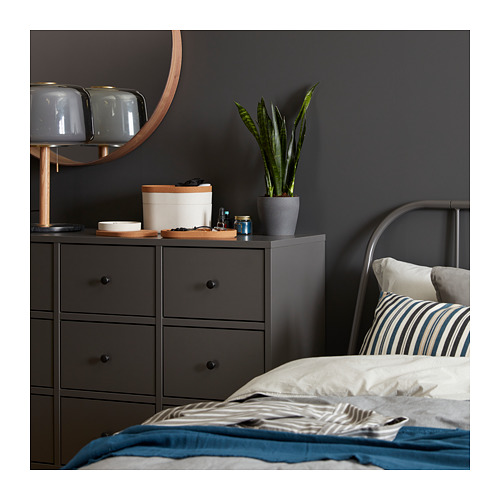 SAXBORGA storage box with mirror lid