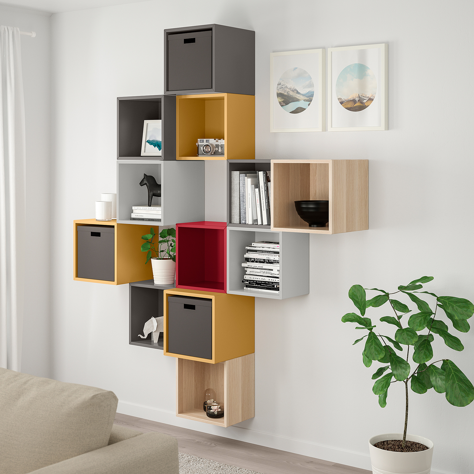 EKET wall  mounted cabinet  combination multicolour 1 