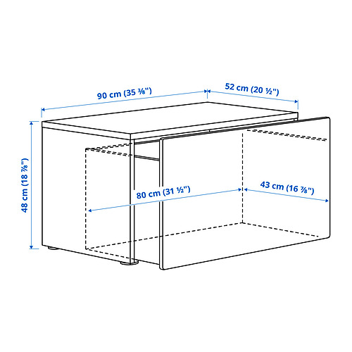 SMÅSTAD wardrobe with pull-out unit