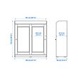 HAUGA glass-door cabinet