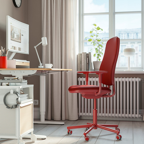 SMÖRKULL office chair with armrests