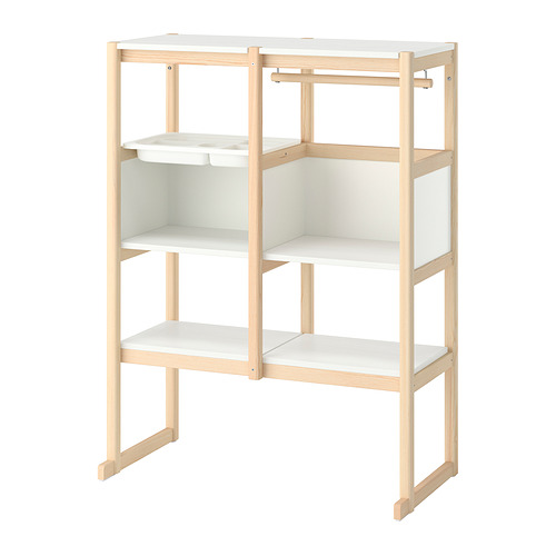 FLISAT - open storage combination, light white stained pine white/white, 88x38x117 cm | IKEA Hong Kong and Macau - E1011961_S4