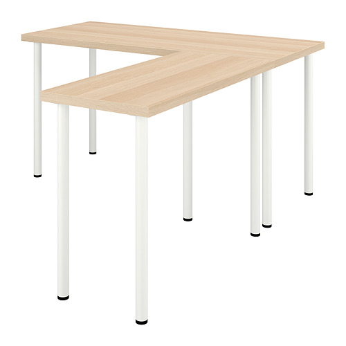 LAGKAPTEN/LINNMON L-shaped desk