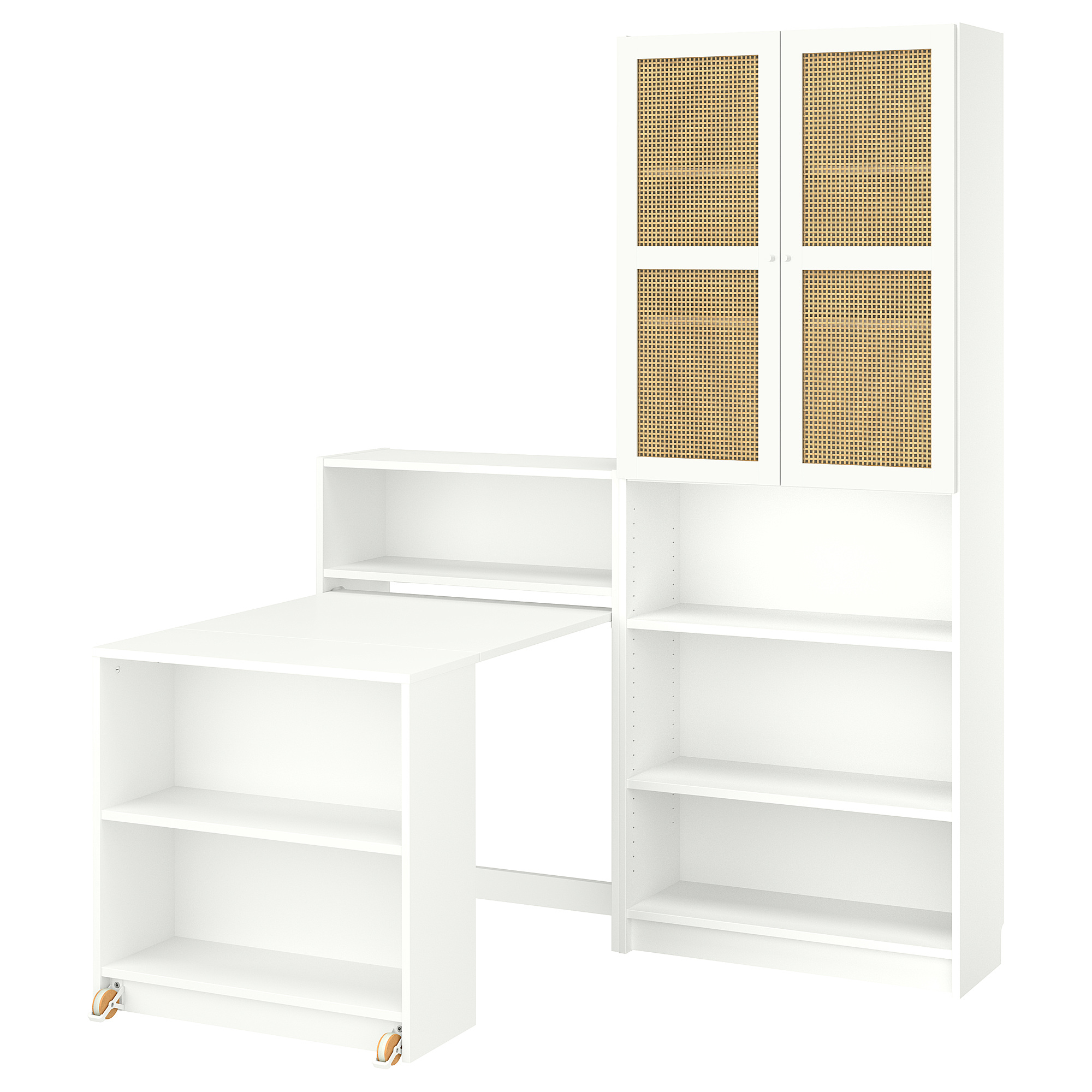 BILLY/OXBERG bookcase comb w foldable table