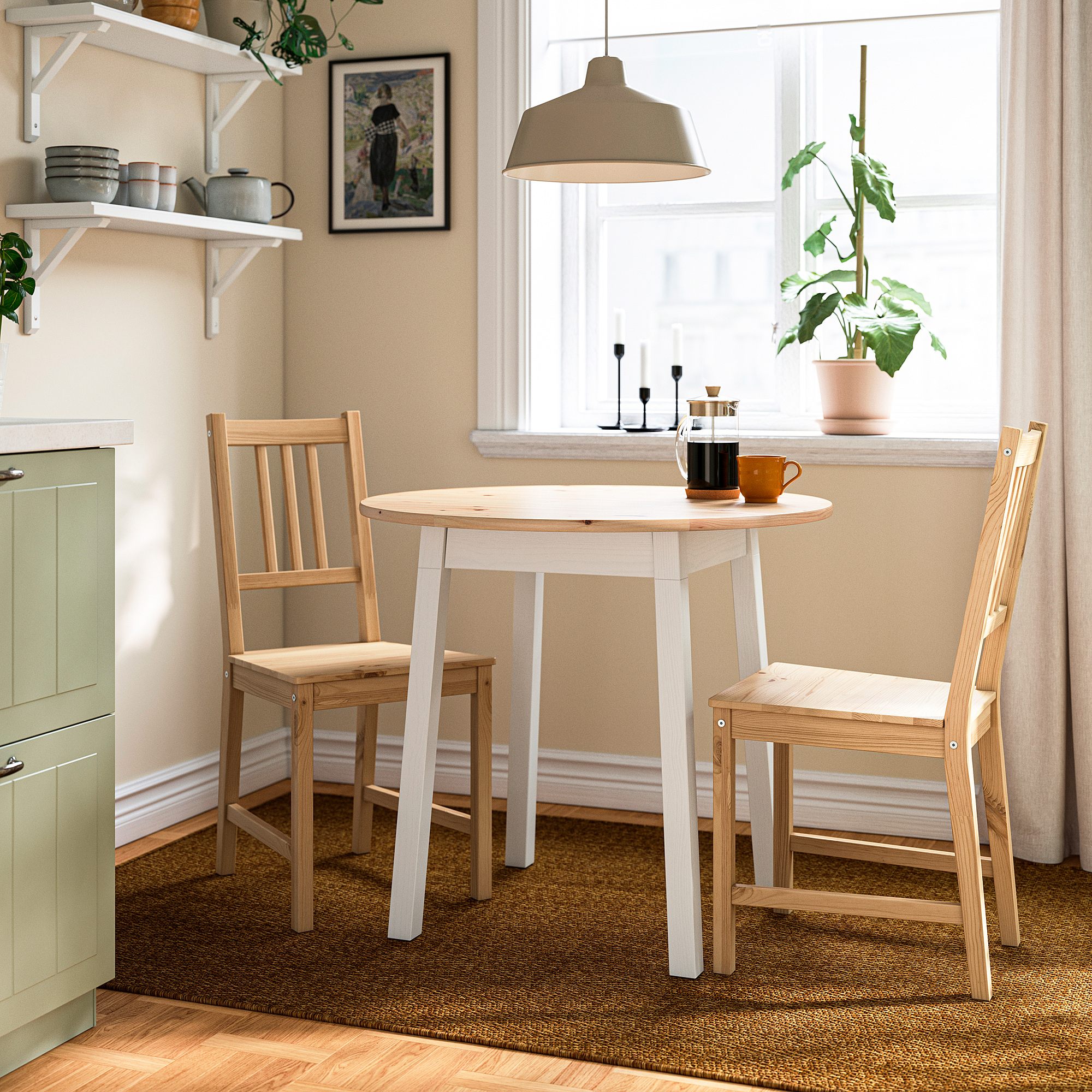 PINNTORP table and 2 chairs