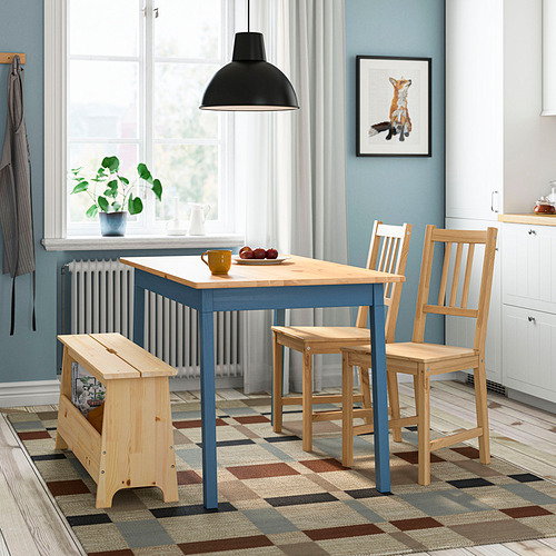 PERJOHAN/PINNTORP table with 2 chairs and bench