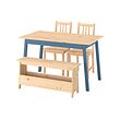PERJOHAN/PINNTORP table with 2 chairs and bench