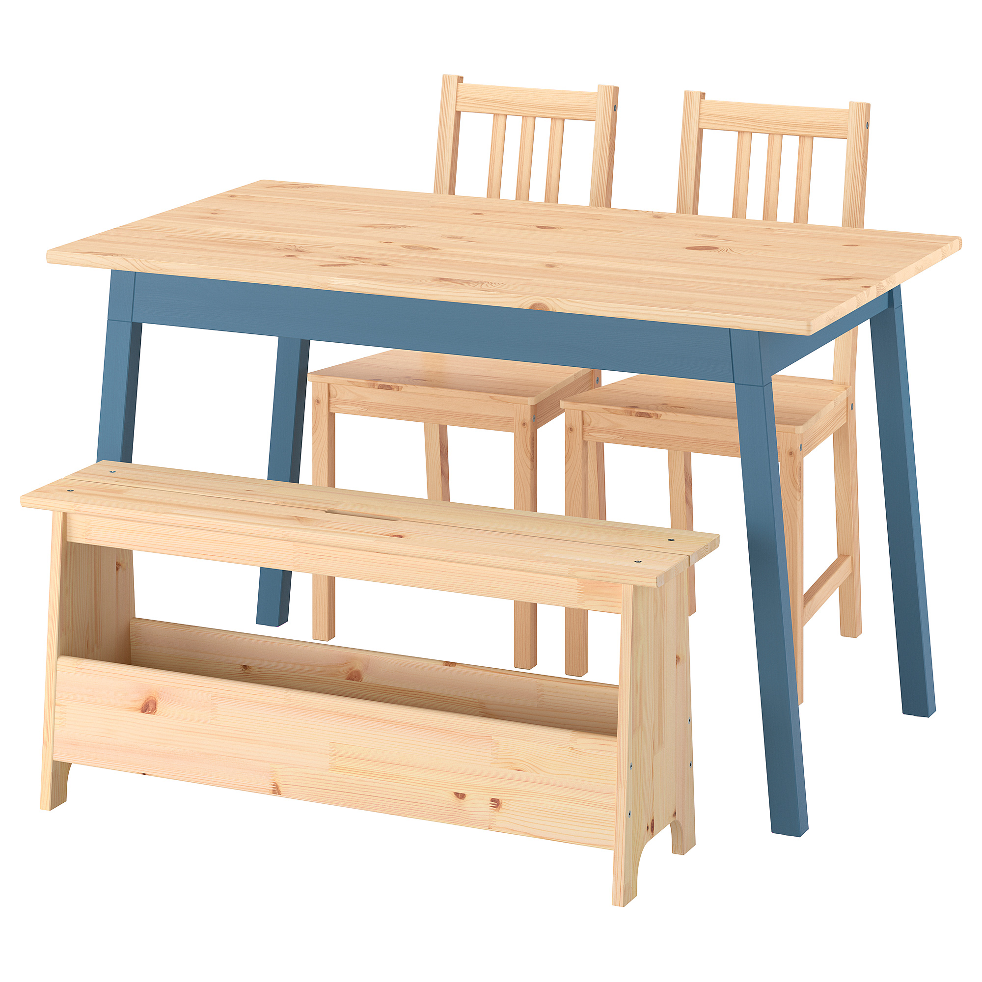 PERJOHAN/PINNTORP table with 2 chairs and bench
