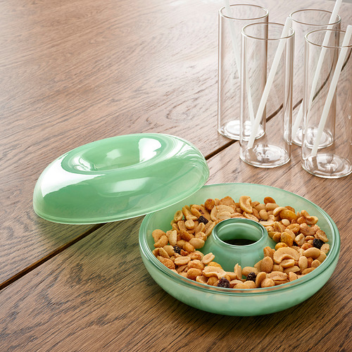 VARMBLIXT serving bowl with lid