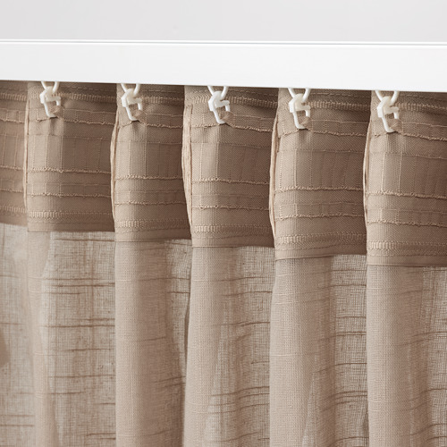 SILVERLÖNN sheer curtains, 1 pair