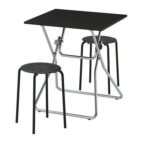 GUNDE/MARIUS table and 2 stools
