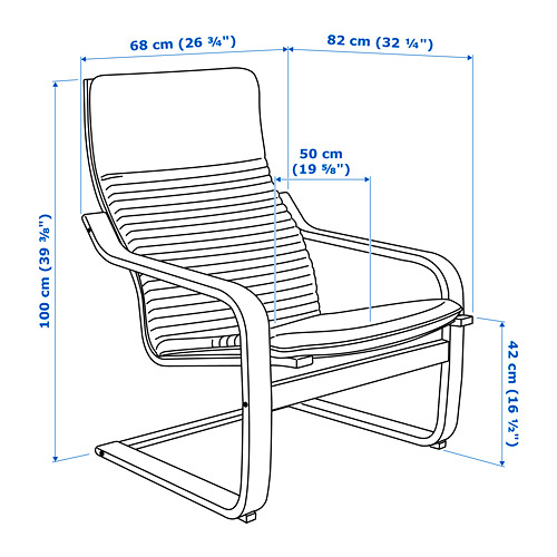 POÄNG armchair and footstool