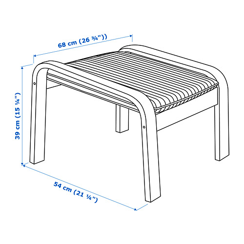 POÄNG armchair and footstool