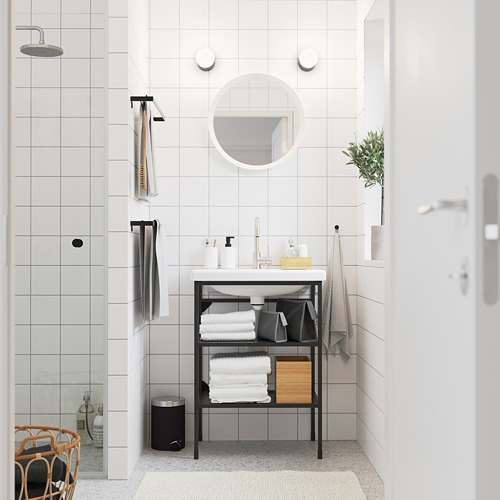 TVÄLLEN/ENHET open wash-stand with 2 shelves