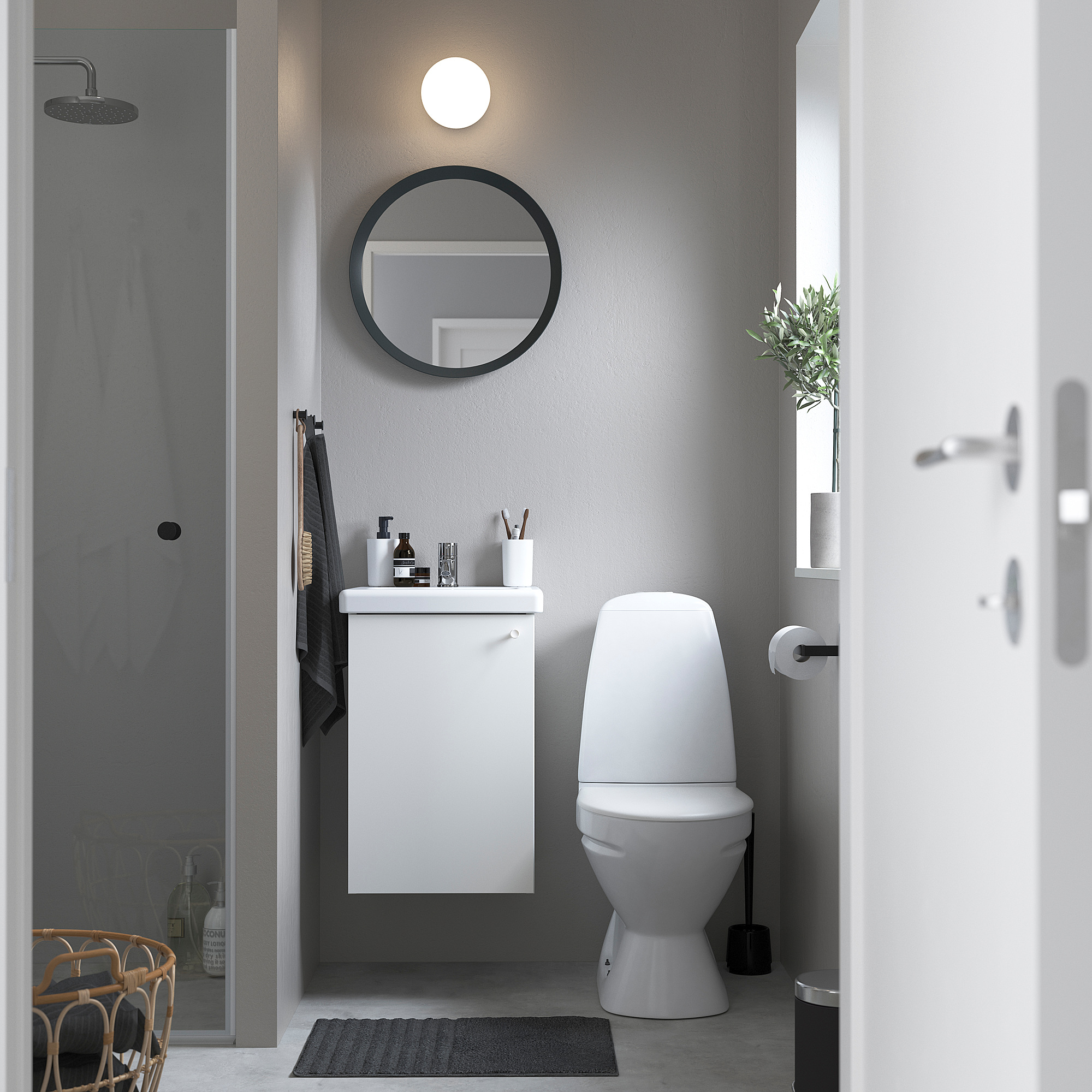TVÄLLEN/ENHET wash-stnd w door/wash-basin/tap