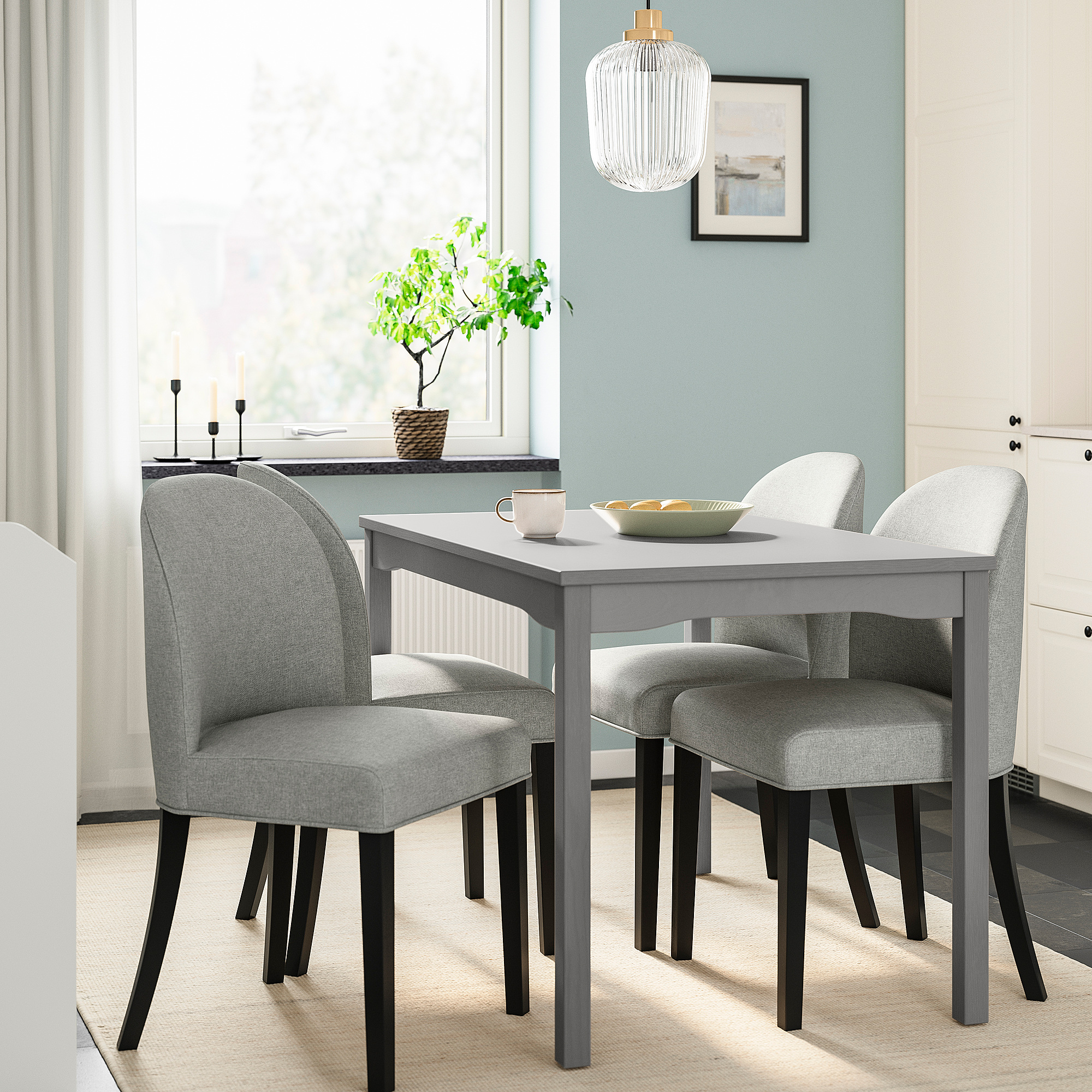HAUGA/ROSENTORP table and 4 chairs