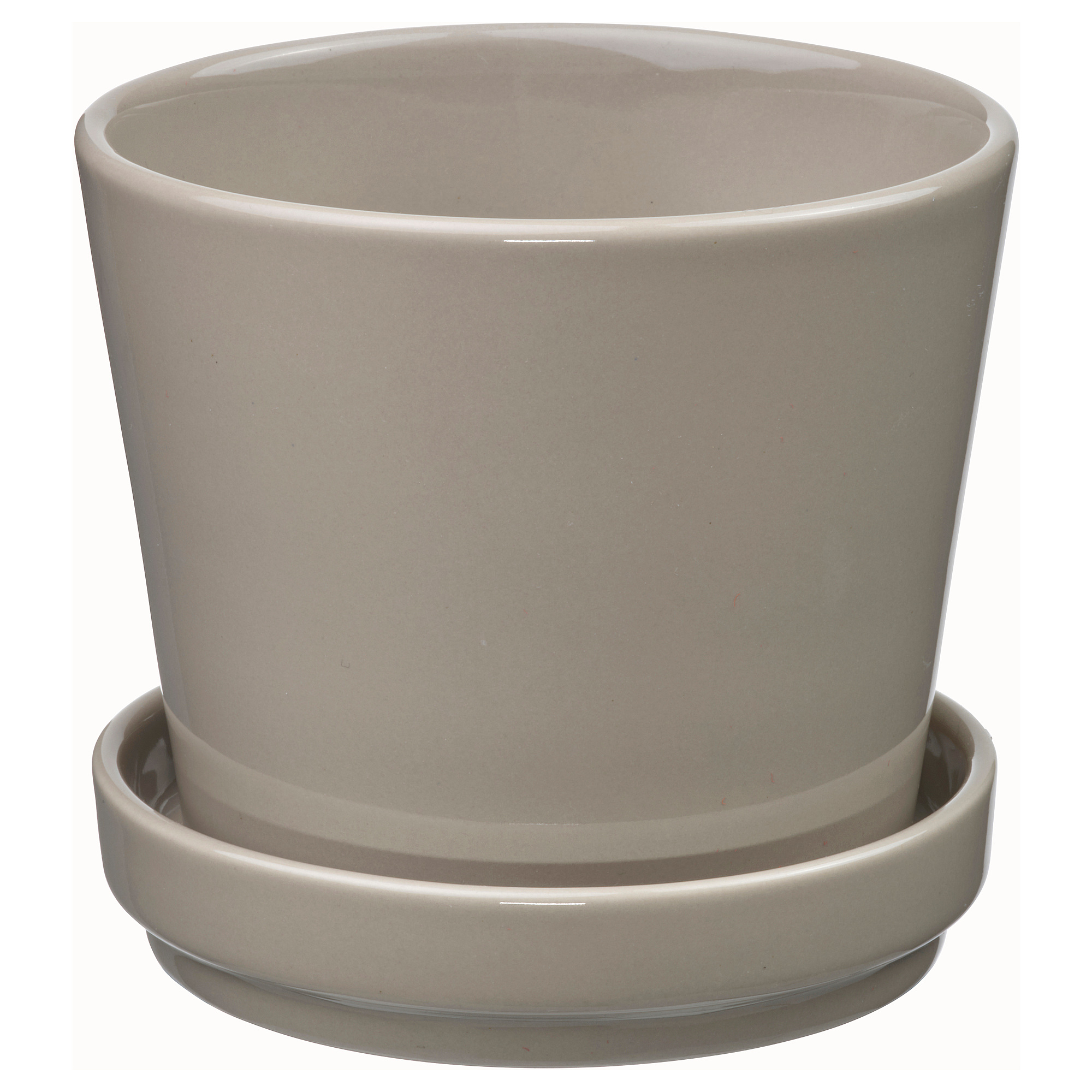 KLOTLÖNN plant pot with saucer