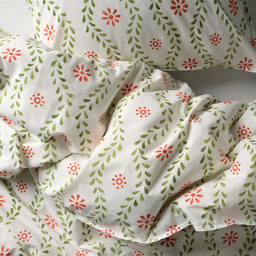 FYRISVIDE duvet cover and 2 pillowcases