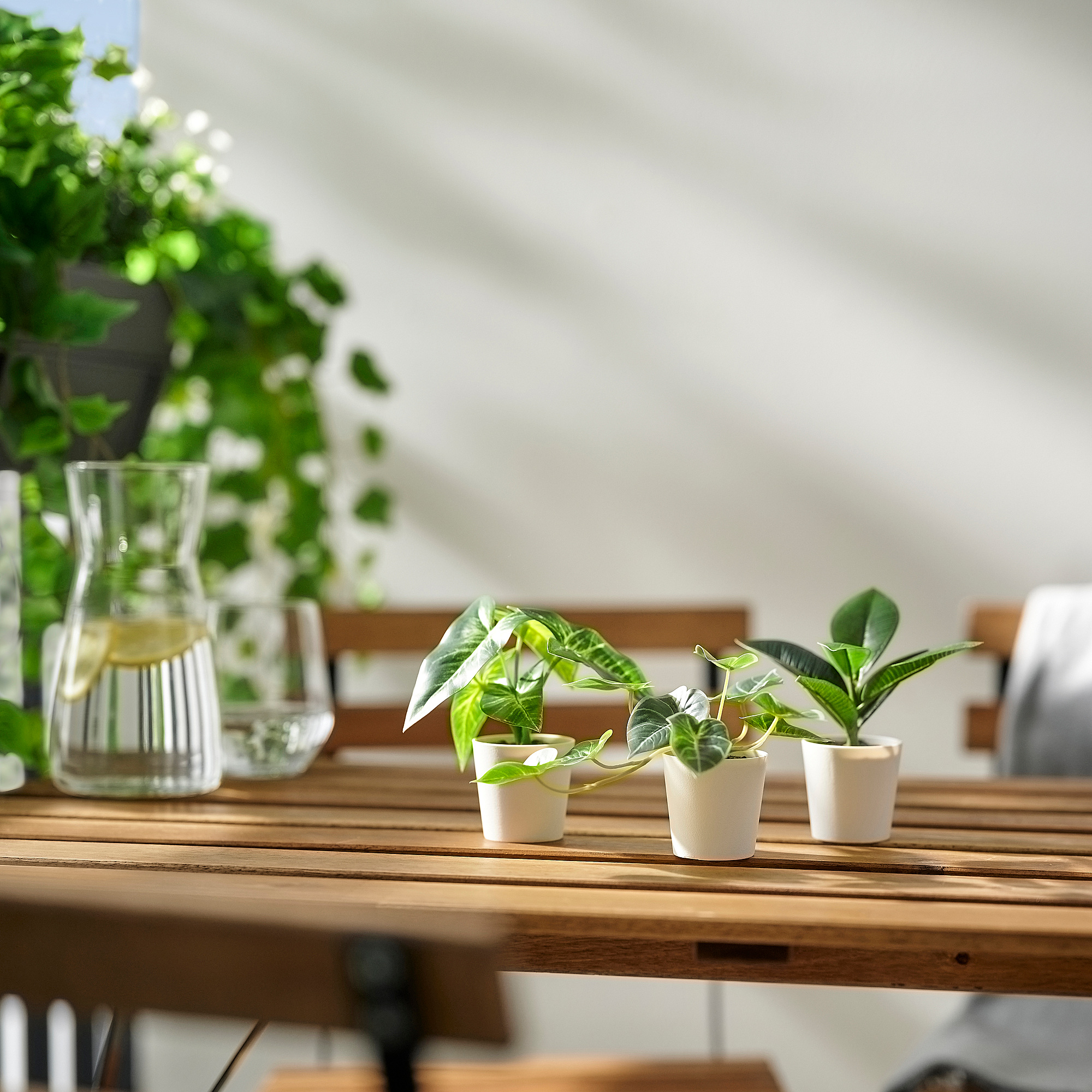 FEJKA artificial potted plant, set of 3