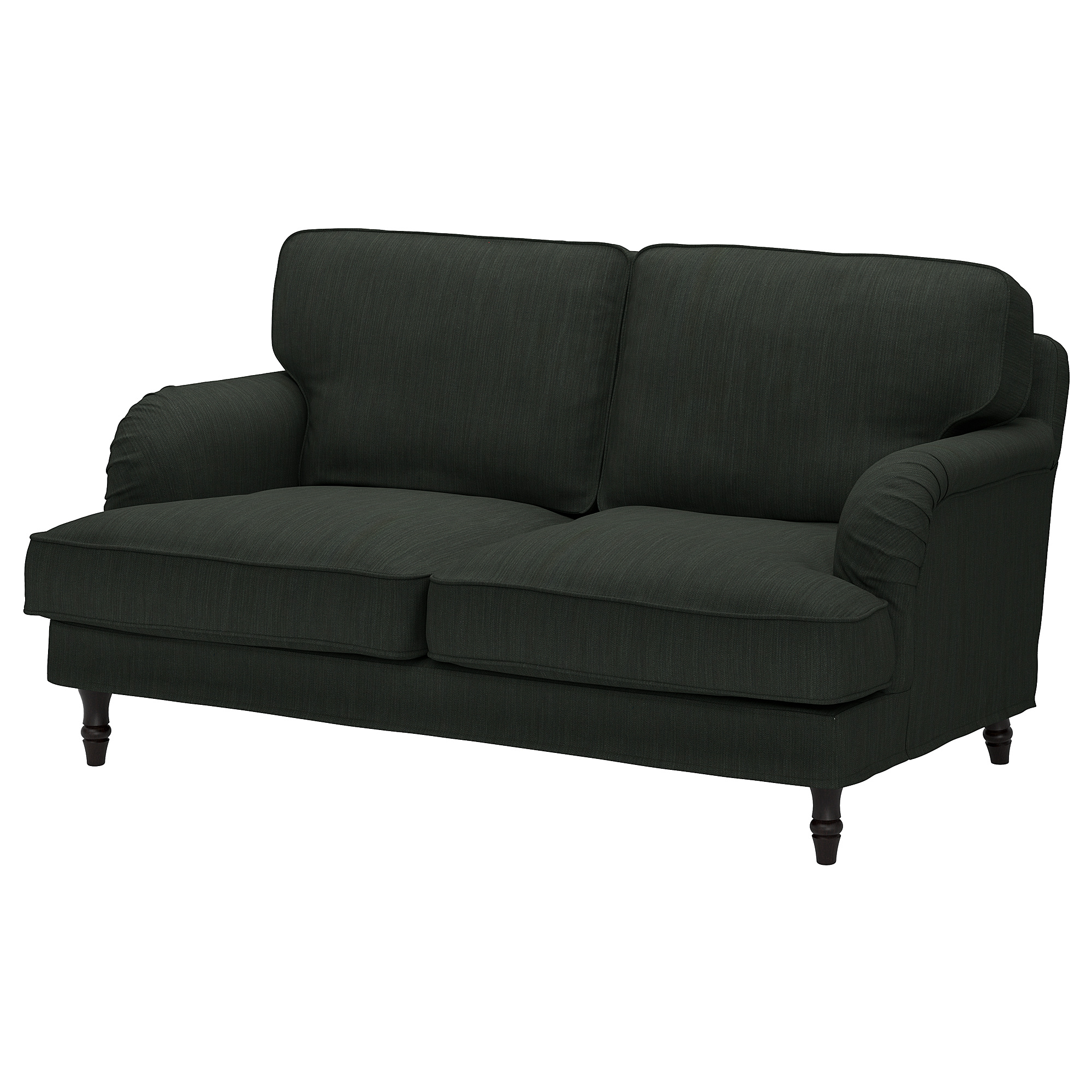 STOCKSUND 2seat sofa, Nolhaga dark green/black/wood IKEA Hong Kong