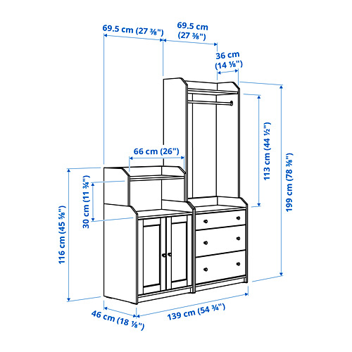 HAUGA storage combination