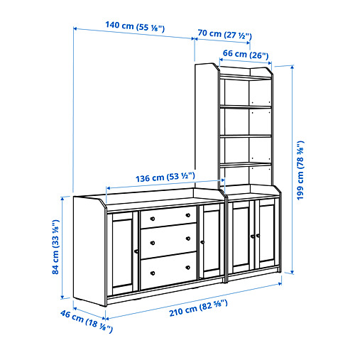 HAUGA storage combination