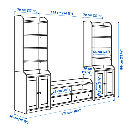 HAUGA TV/storage combination