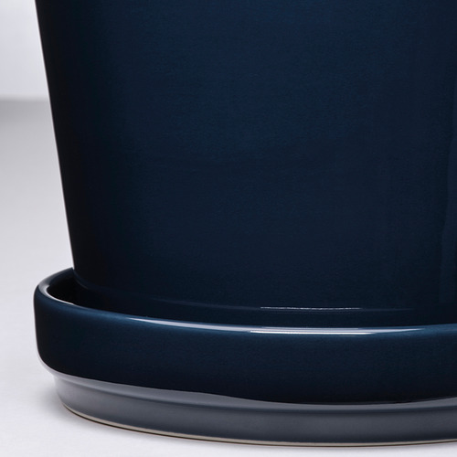KLOTLÖNN plant pot with saucer