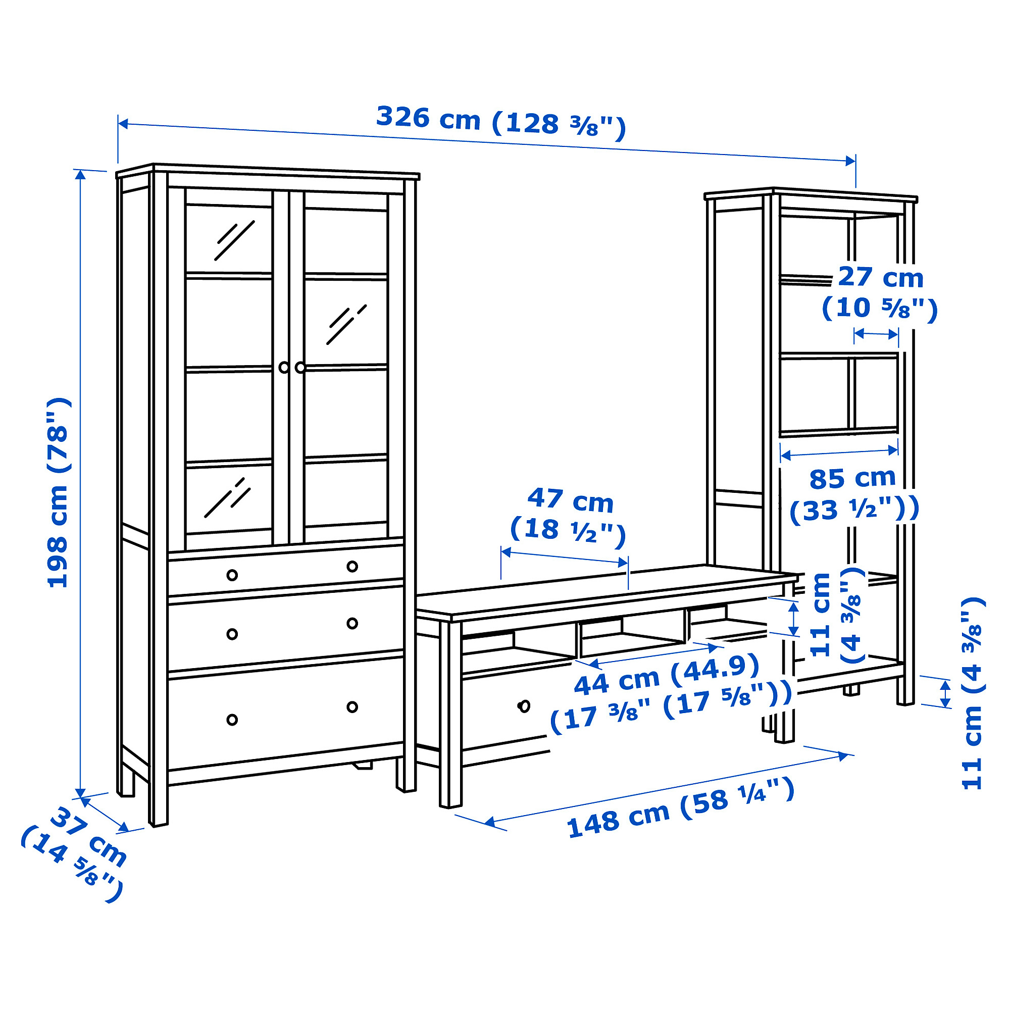 HEMNES 電視貯物組合