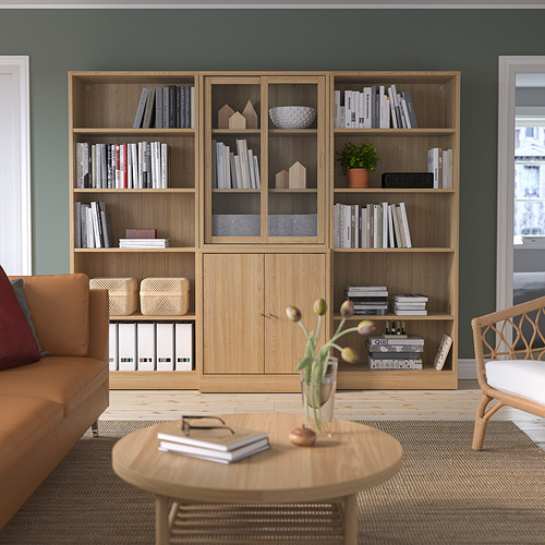 TONSTAD storage comb w sliding glass doors