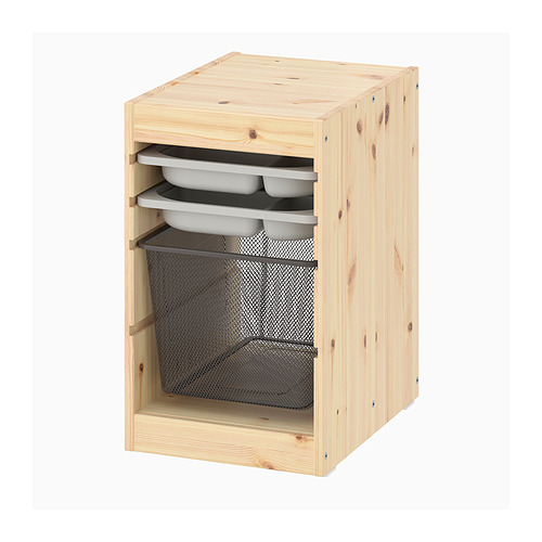 TROFAST storage combination with box/trays