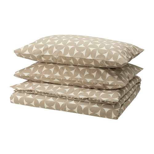 ÄNGSNEJLIKA duvet cover and 2 pillowcases