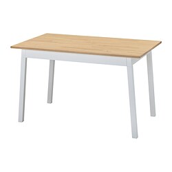 PINNTORP - table, light brown stained/white stained pine, 125x75