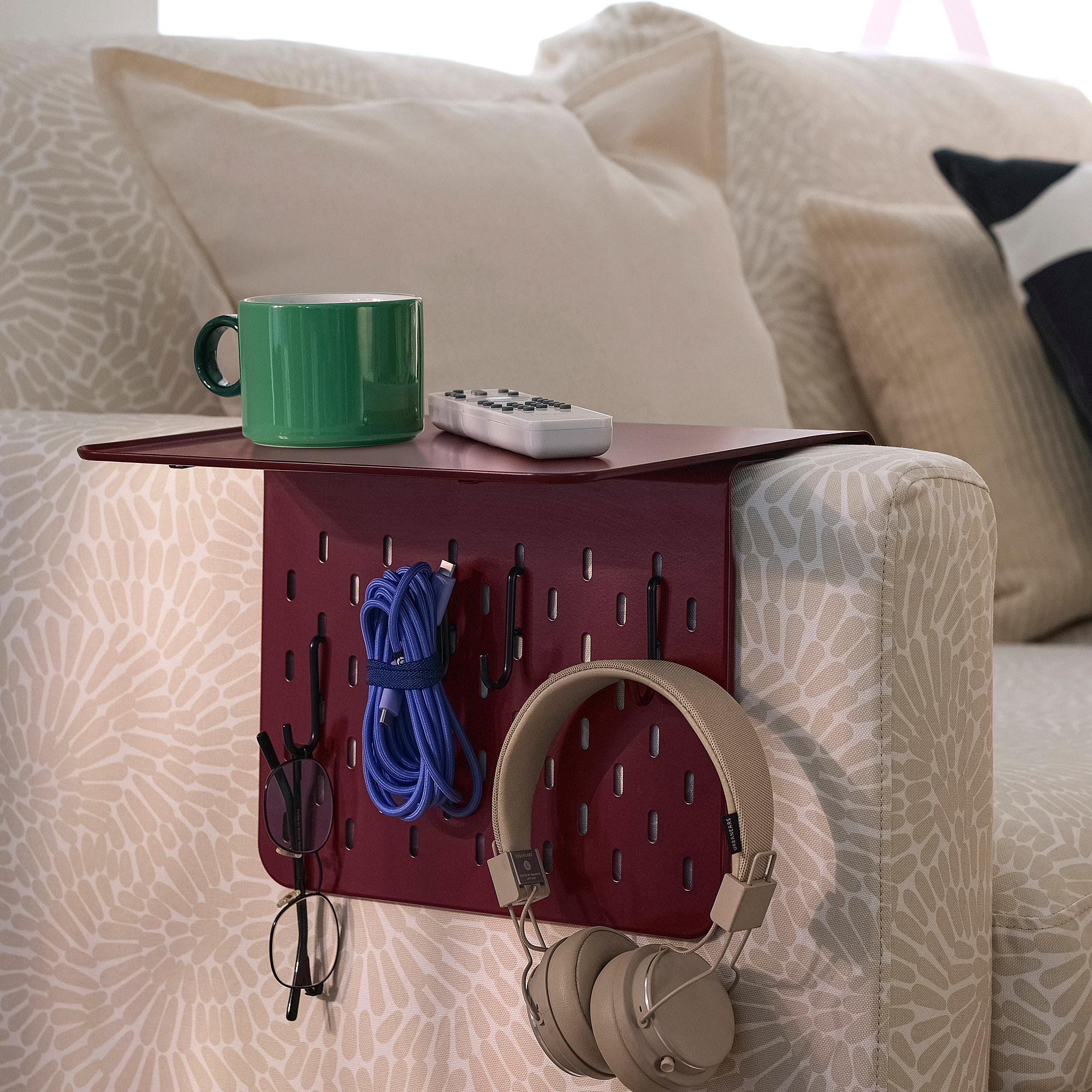 KRAMPHULT/SKÅDIS armrest tray with hook