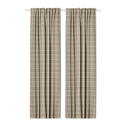 HÄGGVECKMAL room darkening curtains, 1 pair