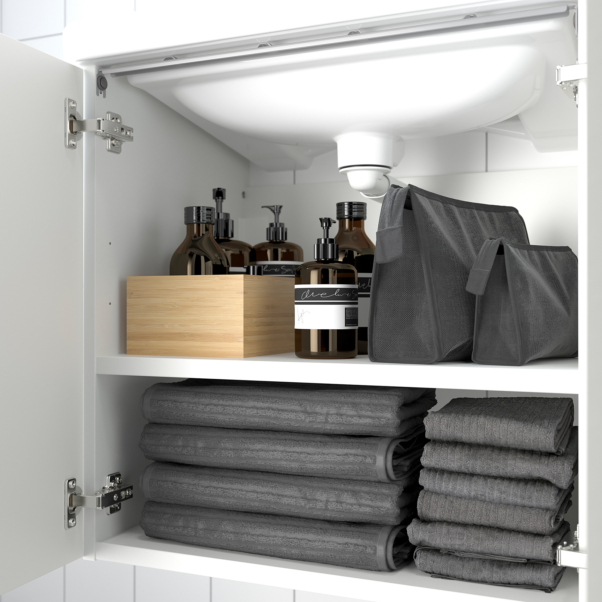 TVÄLLEN/ENHET wash-stnd w doors/wash-basin/tap
