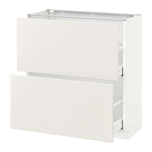 METOD base cabinet with 2 drawers