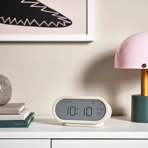 RÖDSTRÄFSE alarm clock with hygro-/thermometer