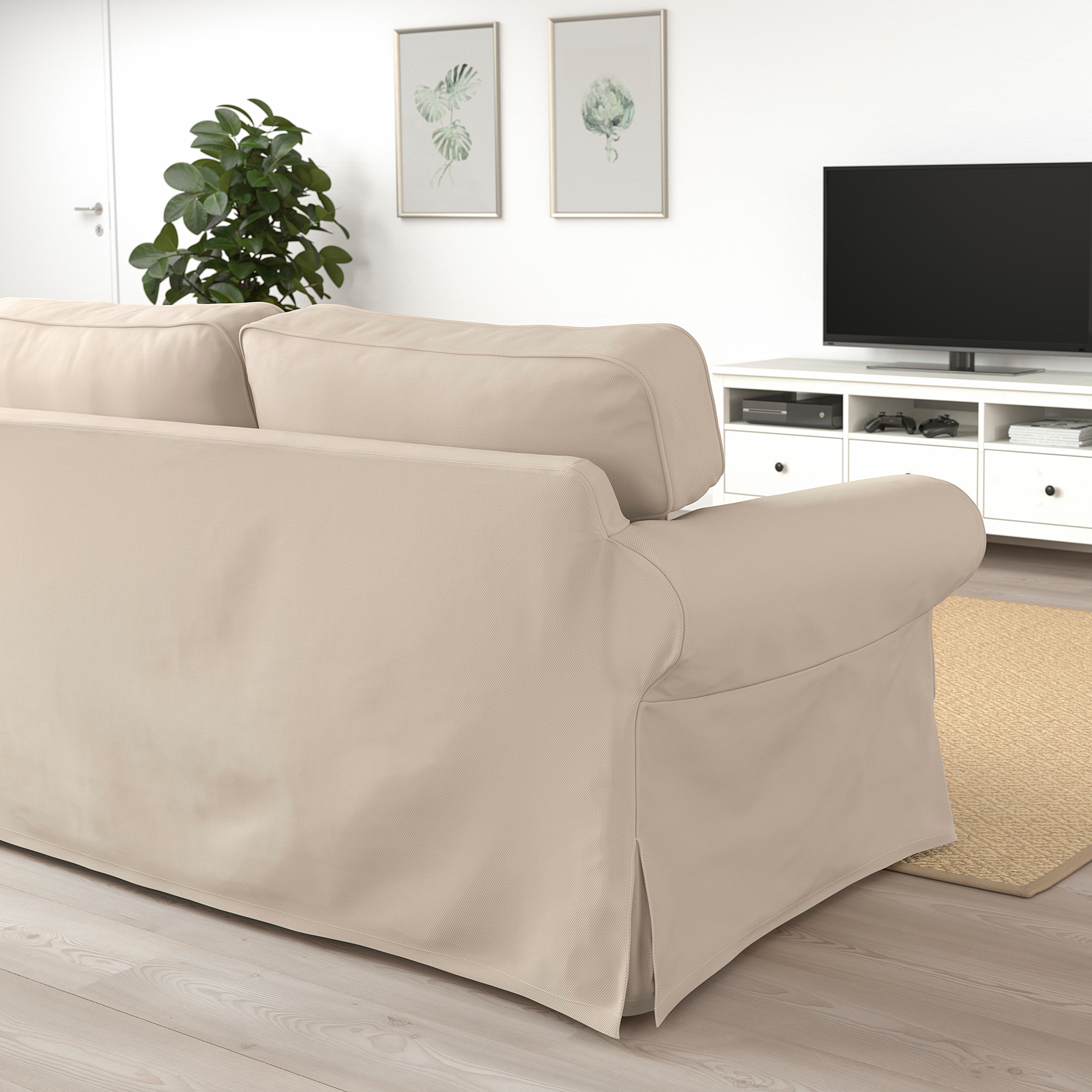 Jonge dame Ja merknaam EKTORP - 3-seat sofa, Hallarp beige | IKEA Hong Kong and Macau