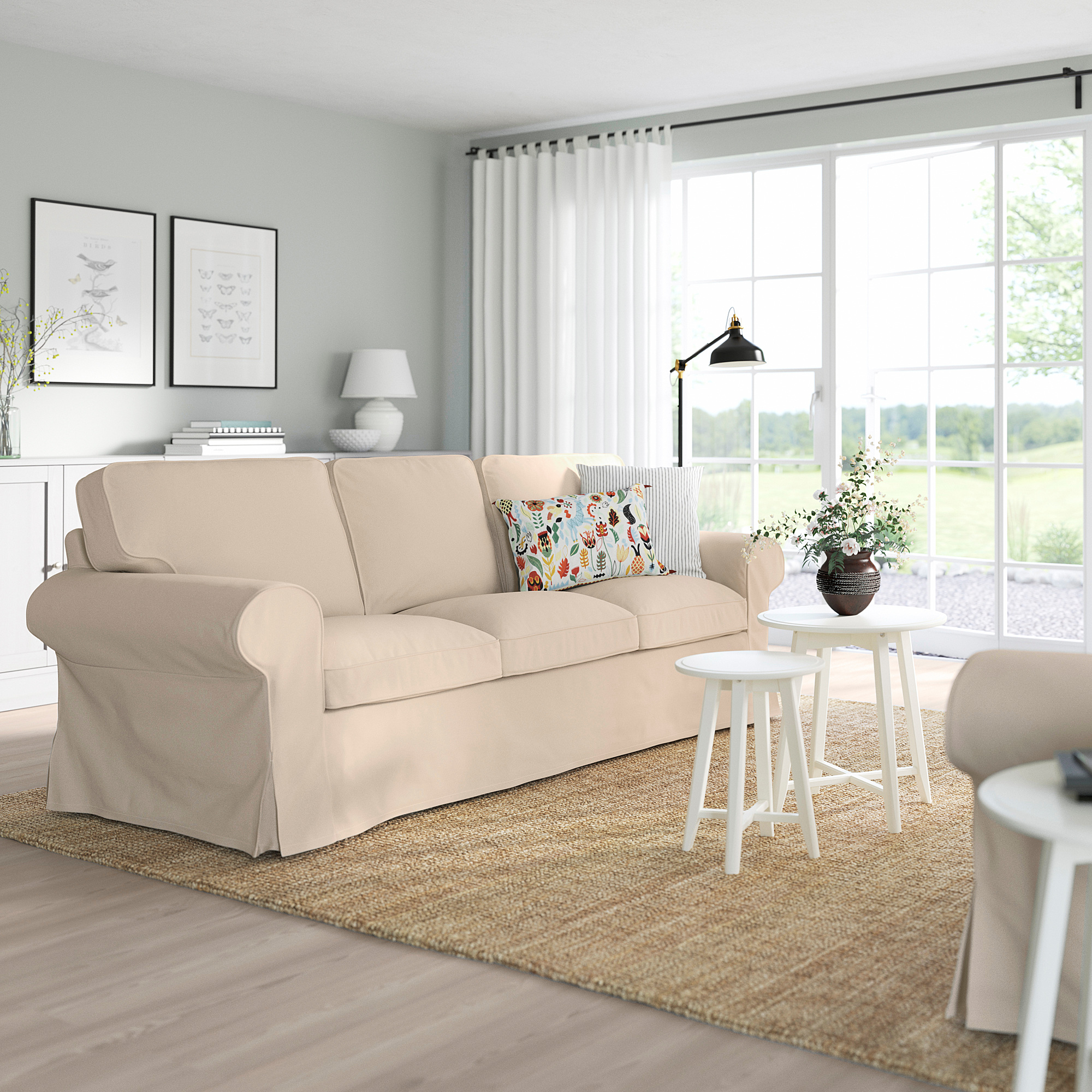 Jonge dame Ja merknaam EKTORP - 3-seat sofa, Hallarp beige | IKEA Hong Kong and Macau