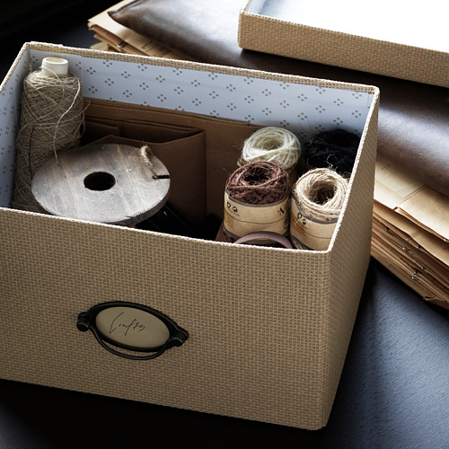 KVARNVIK storage box with lid