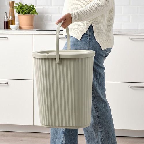 DAMMÄNG bin with lid