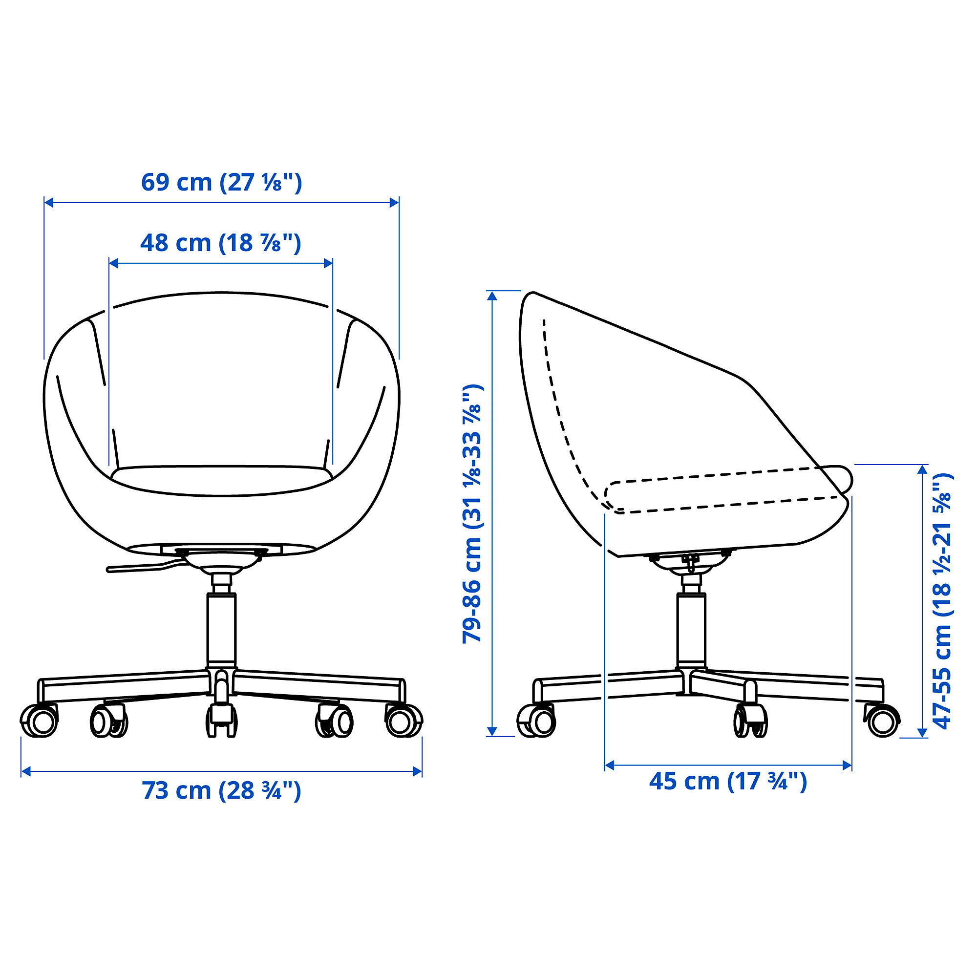 SKRUVSTA swivel chair