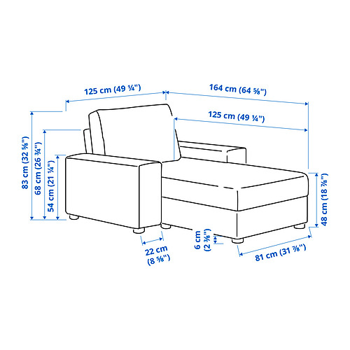 VIMLE chaise longue