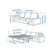 VIMLE 3-seat sofa-bed