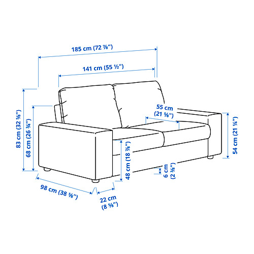 VIMLE 2-seat sofa