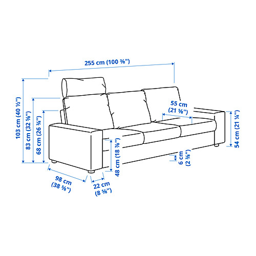 VIMLE 3-seat sofa