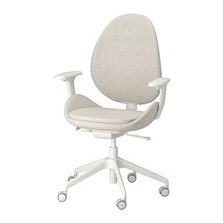 HATTEFJÄLL - Ergonomic office chair with armrests, Gunnared