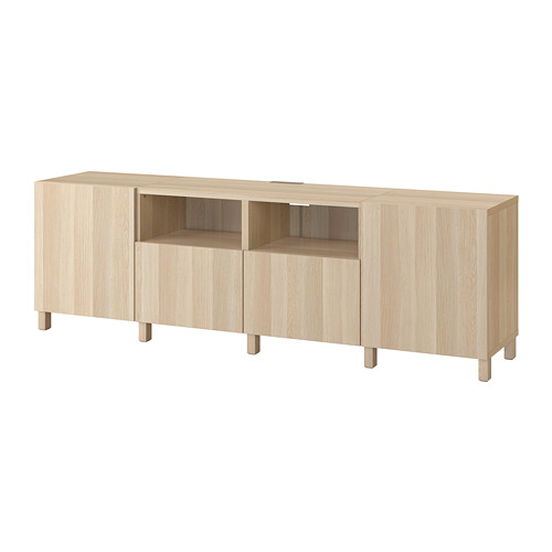 BESTÅ TV bench with doors and drawers