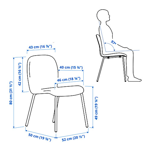 KARLPETTER/LISABO table and 4 chairs